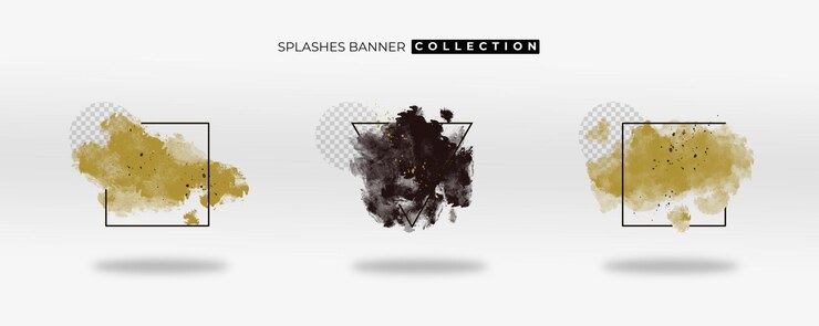 PSD Gratis set bingkai tekstur grunge abstrak yang digambar tangan