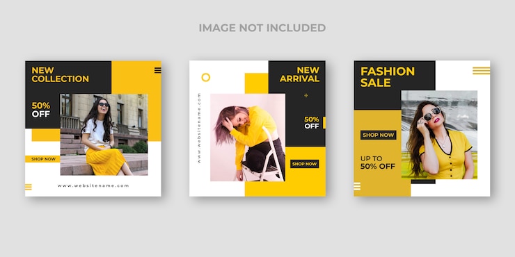 PSD gratuito set di banner per social media di moda