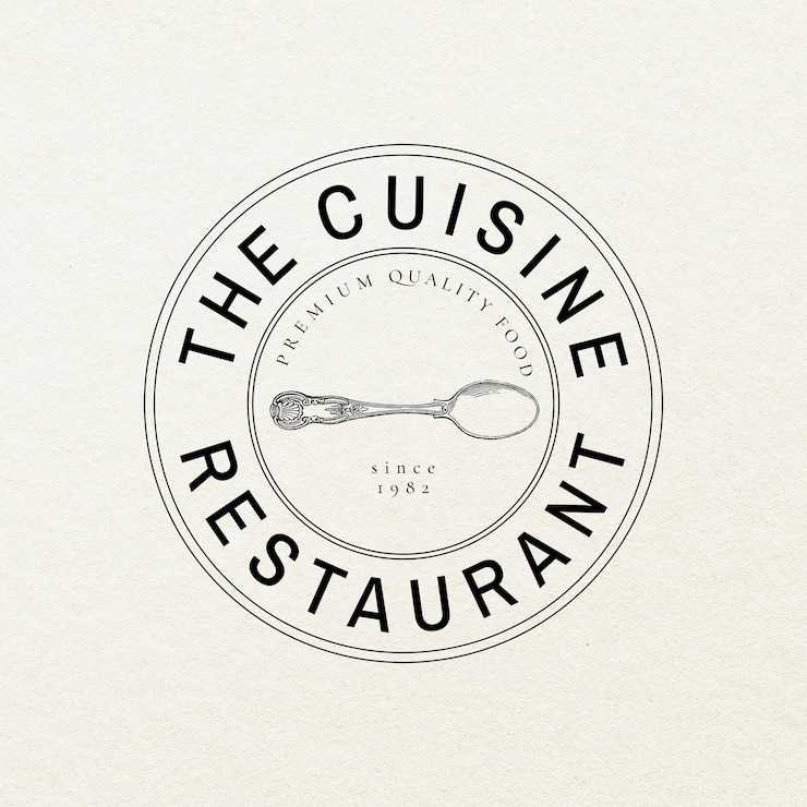 PSD gratuito set psd modello distintivo vintage ristorante, remixato da opere d'arte di pubblico dominio
