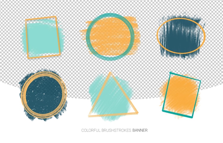 Gratis PSD set van grunge abstracte frames