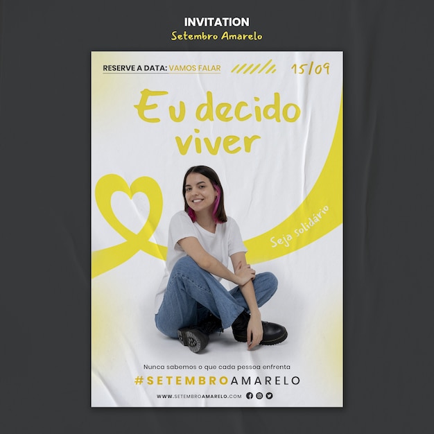 Setembro amarelo sjabloonontwerp