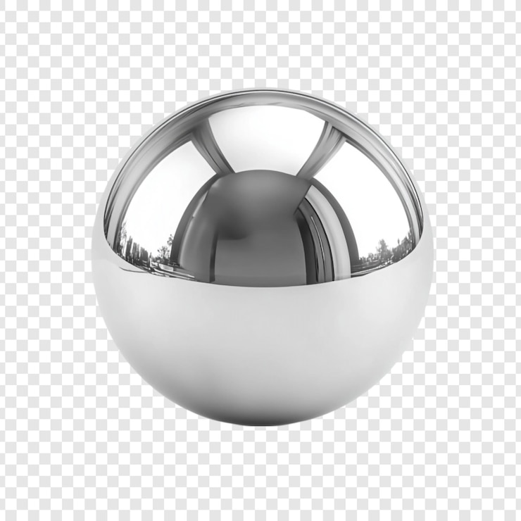 PSD gratuito sfera riflettente uno studio sulla luce e la forma