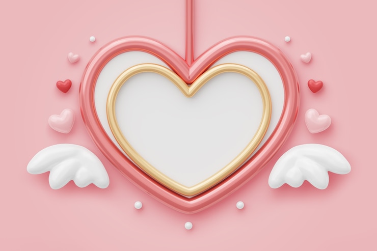 PSD gratuito sfondamento della celebrazione del giorno di san valentino 3d