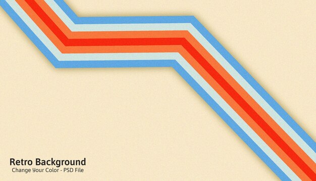 Sfondi geometrici a colori vintage dal colore modificabile degli anni '70