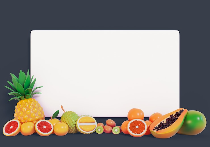 PSD gratuito sfondio di banner vuoto per la vendita di frutta