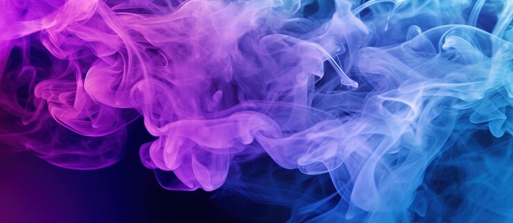PSD gratuito sfondio di fumo blu e viola ia generativa