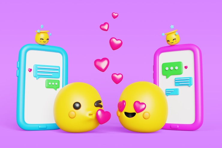 PSD gratuito sfondo 3d con emoji moderni