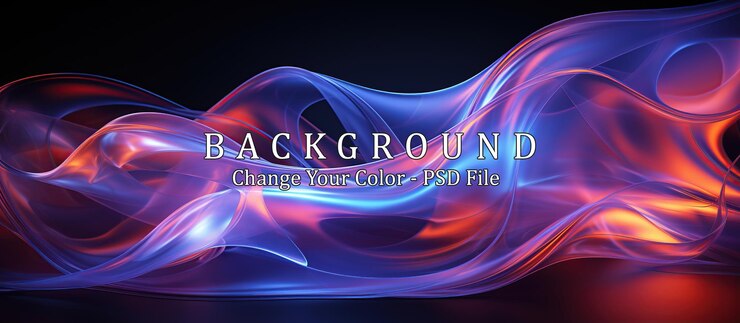 PSD gratuito sfondo blu astratto con linee morbide