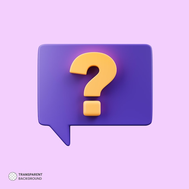 Signo de interrogación en renderizado 3d