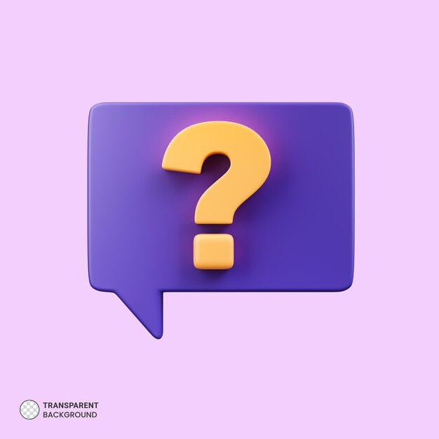 Signo de interrogación en renderizado 3d