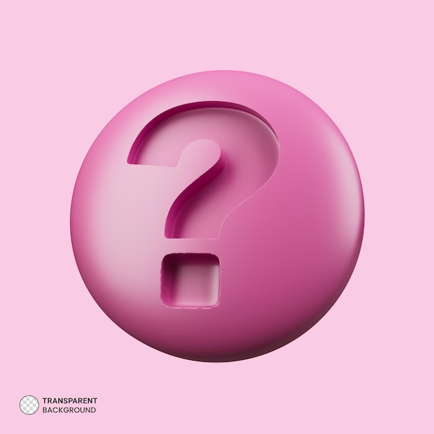 Signo de interrogación en renderizado 3d