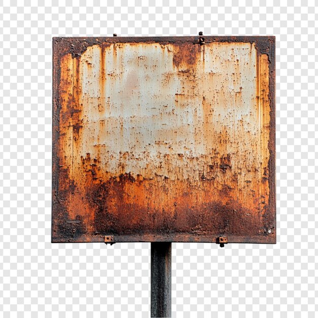 Signo de metal rústico Un lienzo en blanco agotado para su mensaje