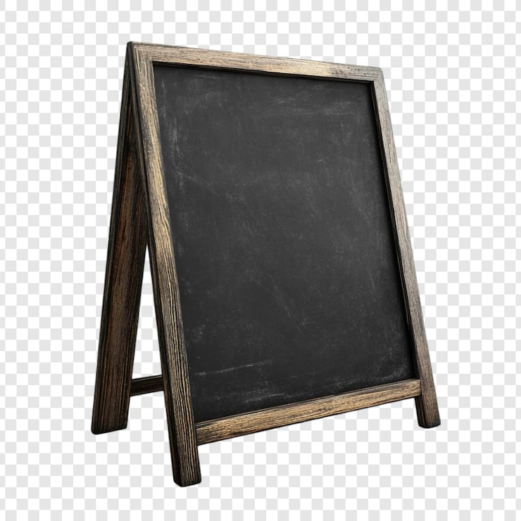 PSD gratuito signo de tablero en blanco aislado sobre un fondo transparente