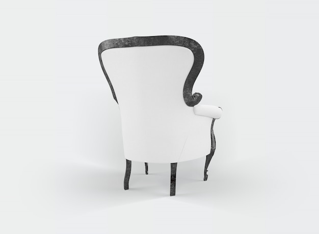 sillón clásico en blanco