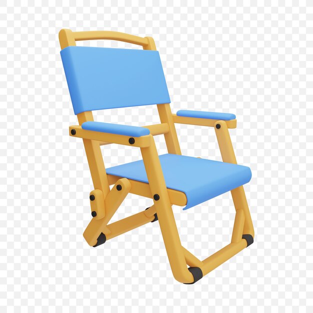 Sillón icono de decoración del hogar aislado 3d render ilustración