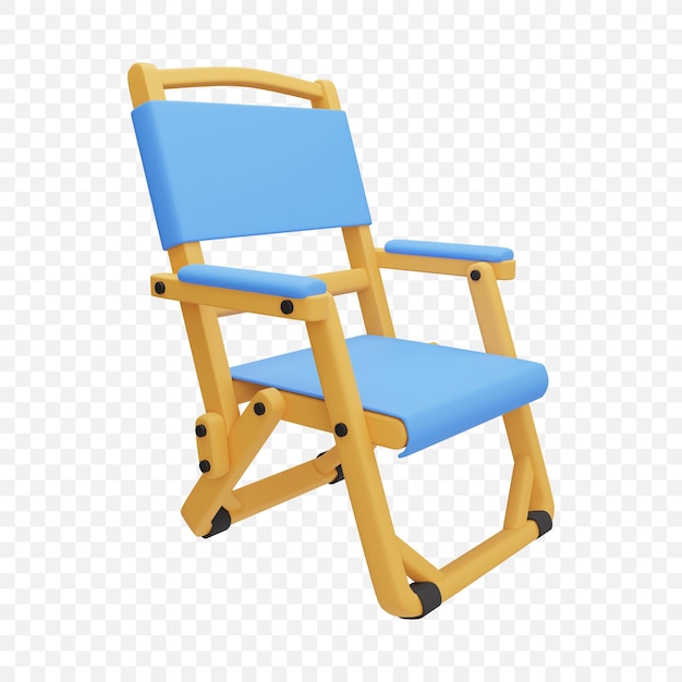 Sillón icono de decoración del hogar aislado 3d render ilustración