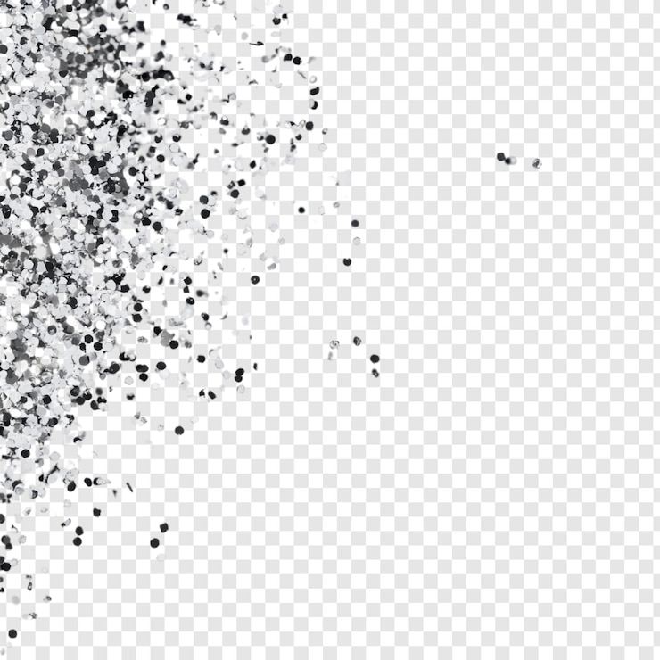 PSD Gratis silver glitter burst a sparkling festive design element