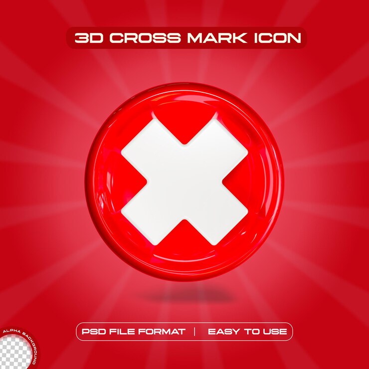 PSD gratuito simbolo della marca della croce rossa icon 3d render illustration