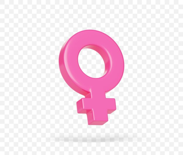 Símbolo femenino sobre un fondo transparente - símbolo femenino rosa png descargar