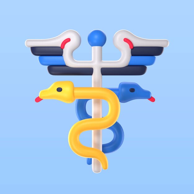Símbolo médico con serpientes