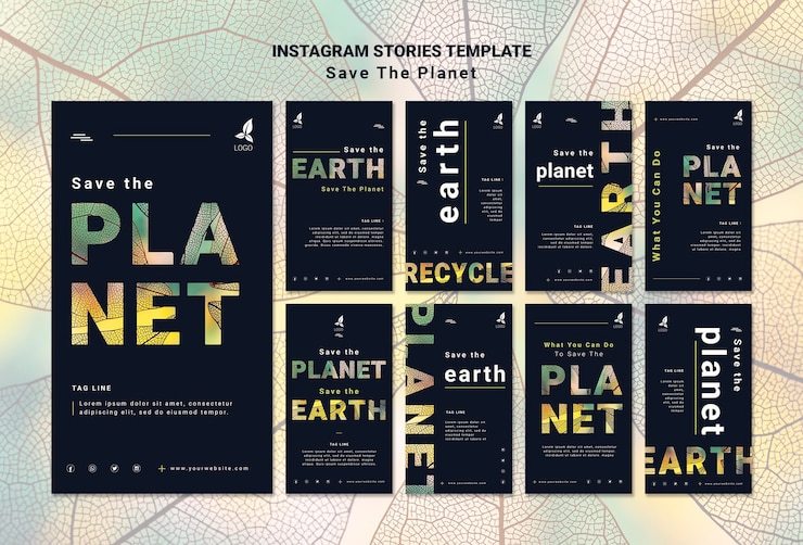 PSD Gratis simpan cerita instagram bumi