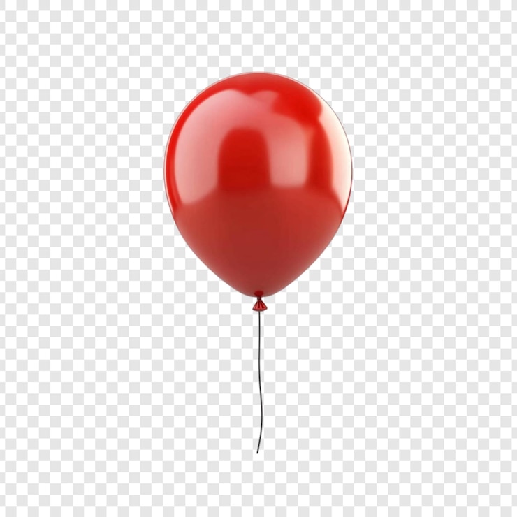 PSD Gratis single red balloon isolated on transparent background