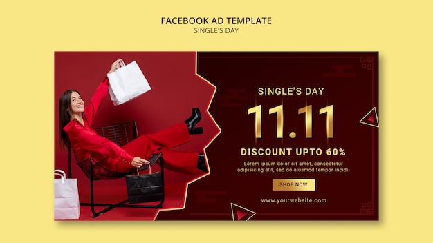 Gratis PSD singles dag 11.11 verkoop social media promo sjabloon