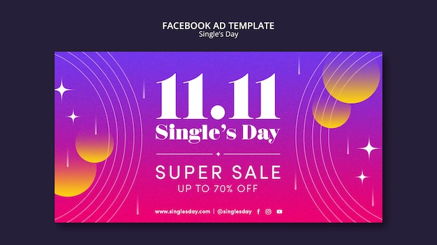 Singles day viering facebook sjabloon