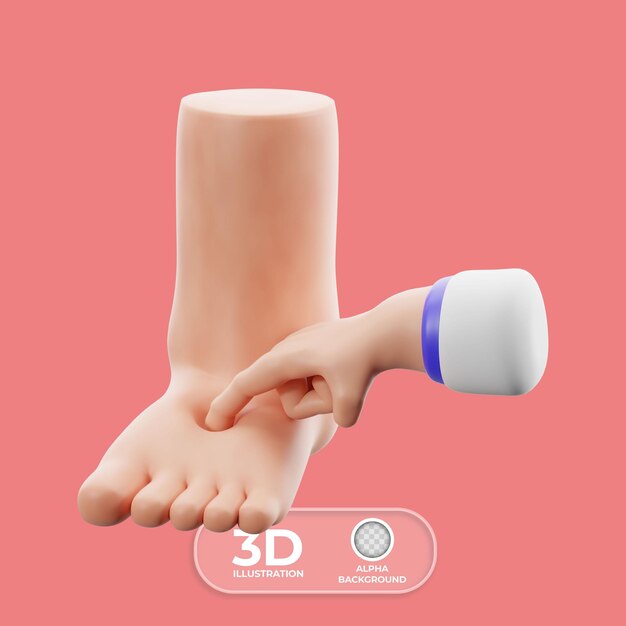 Síntomas de la enfermedad cardíaca Ilustración 3D