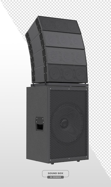 Sistema de altavoces de línea de sonido para conciertos y eventos en renderización 3D