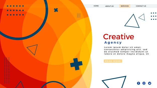 sitio web de la página de destino