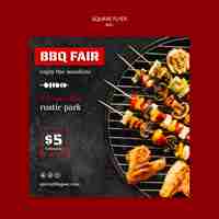 Gratis PSD sjabloon folder met bbq