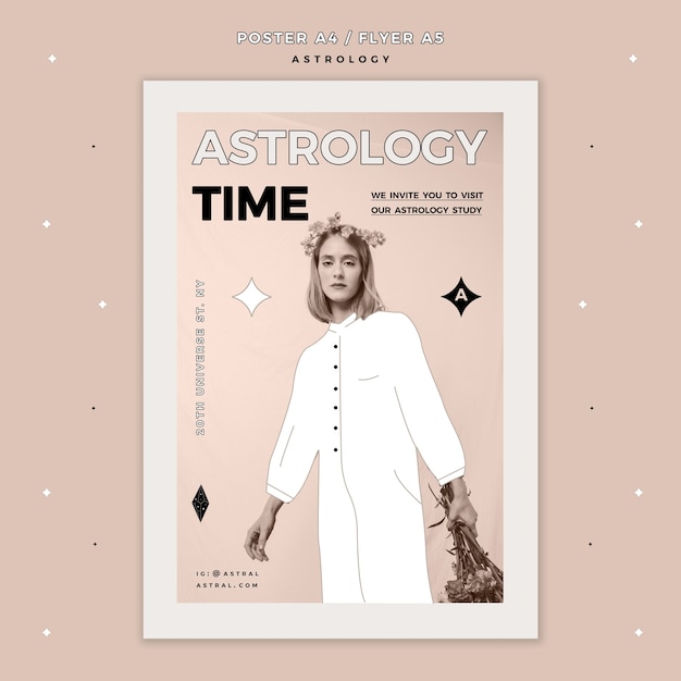 Sjabloon folder voor astrologie
