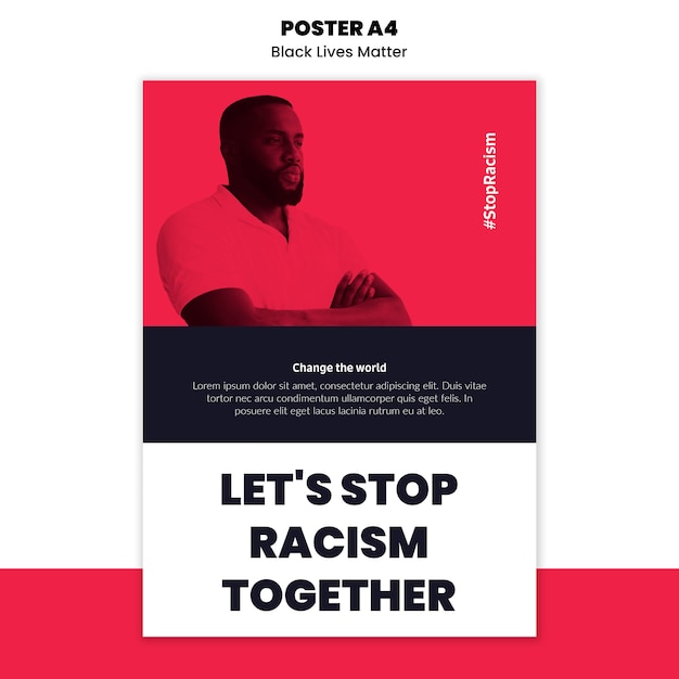 Gratis PSD sjabloon folder voor racisme en geweld