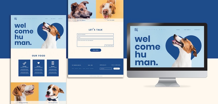 Gratis PSD sjabloon met hondenvoer