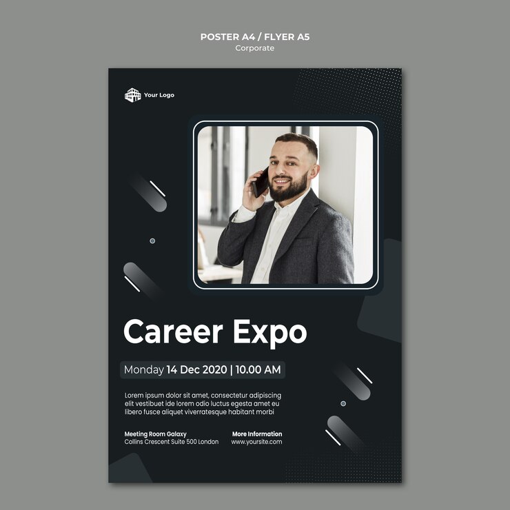 Gratis PSD sjabloon voor bedrijfsadvertenties flyer