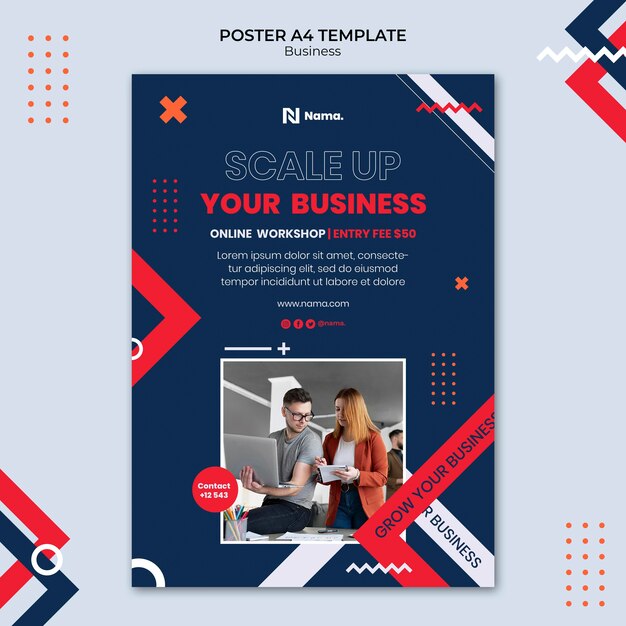 Gratis PSD sjabloon voor bedrijfsconcept poster