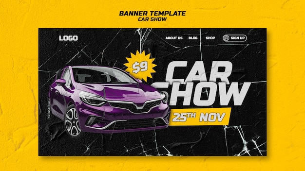 Sjabloon voor bestemmingspagina voor autoshows