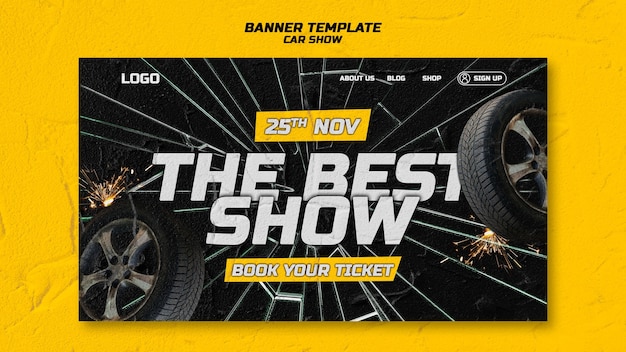 Gratis PSD sjabloon voor bestemmingspagina voor autoshows