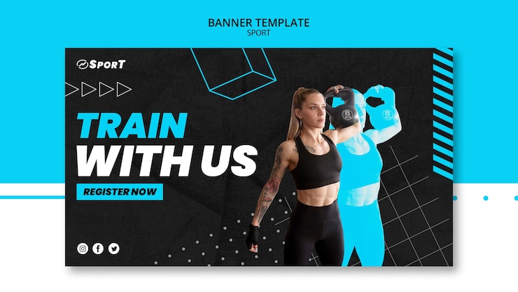 Gratis PSD sjabloon voor bestemmingspagina voor fitnesstraining