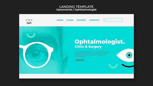 Sjabloon voor bestemmingspagina voor optometristcarrière
