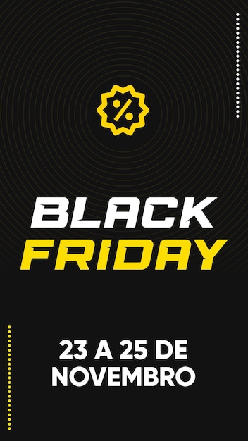 Gratis PSD sjabloon voor black friday-verhalen