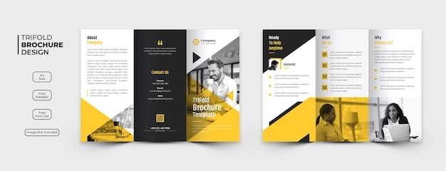 Sjabloon voor creatieve driebladige brochure
