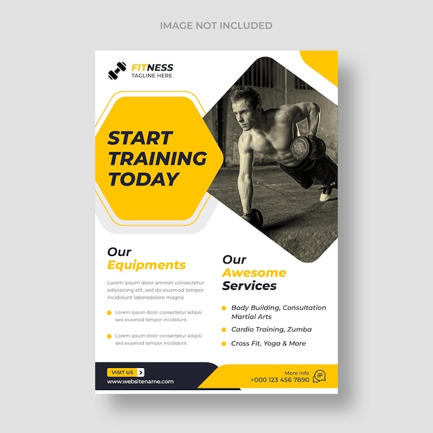 Gratis PSD sjabloon voor fitness-flyer