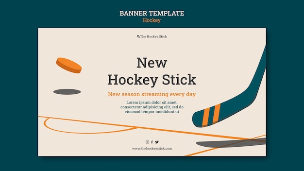 Gratis PSD sjabloon voor hockeybanner