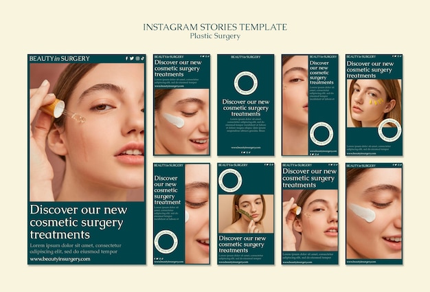 Gratis PSD sjabloon voor instagram-verhalen over plastische chirurgie