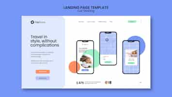 Gratis PSD sjabloon voor landingspagina's voor autodelen