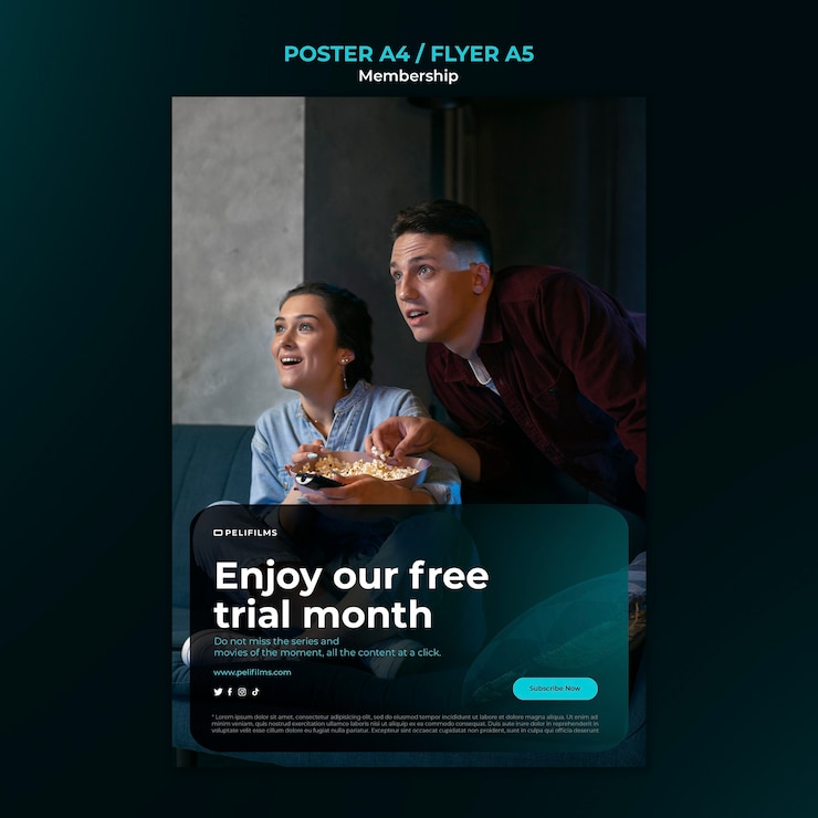Gratis PSD sjabloon voor lidmaatschapsposter