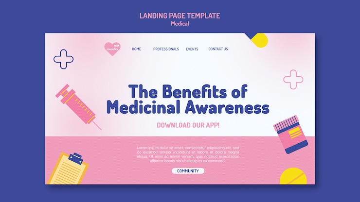 Gratis PSD sjabloon voor medische bestemmingspagina