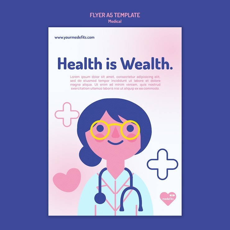 Gratis PSD sjabloon voor medische flyer